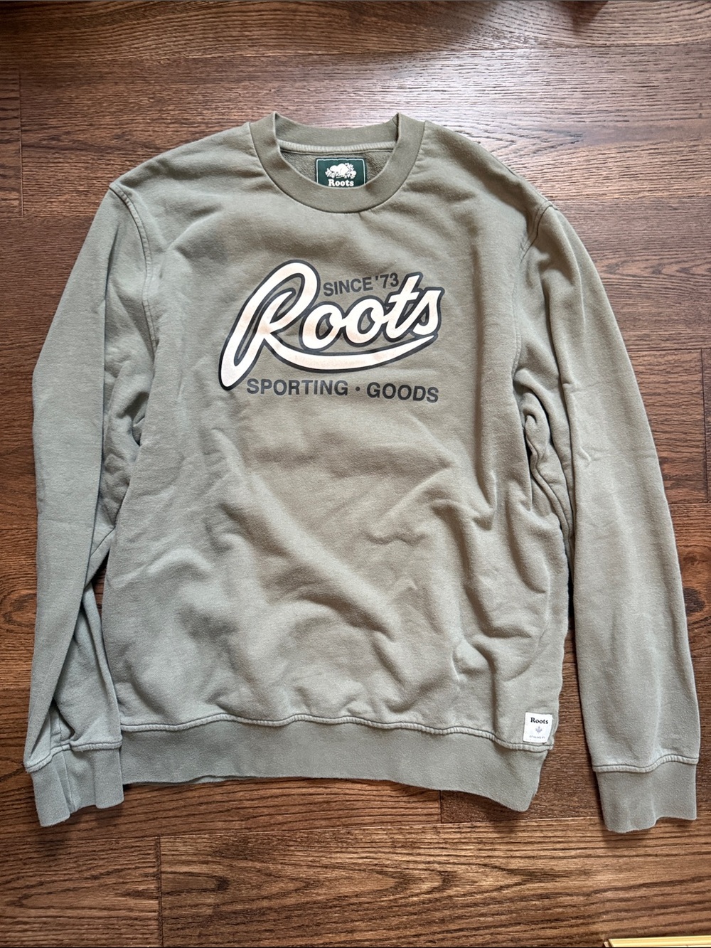 Roots Crewneck Sweatshirt in Olive